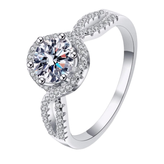 Radiant Halo Intertwined Ring