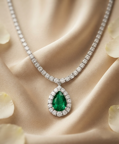 Dam'at Al-Zumurrud  (دمعة الزمرد) "Emerald Tear Necklace"