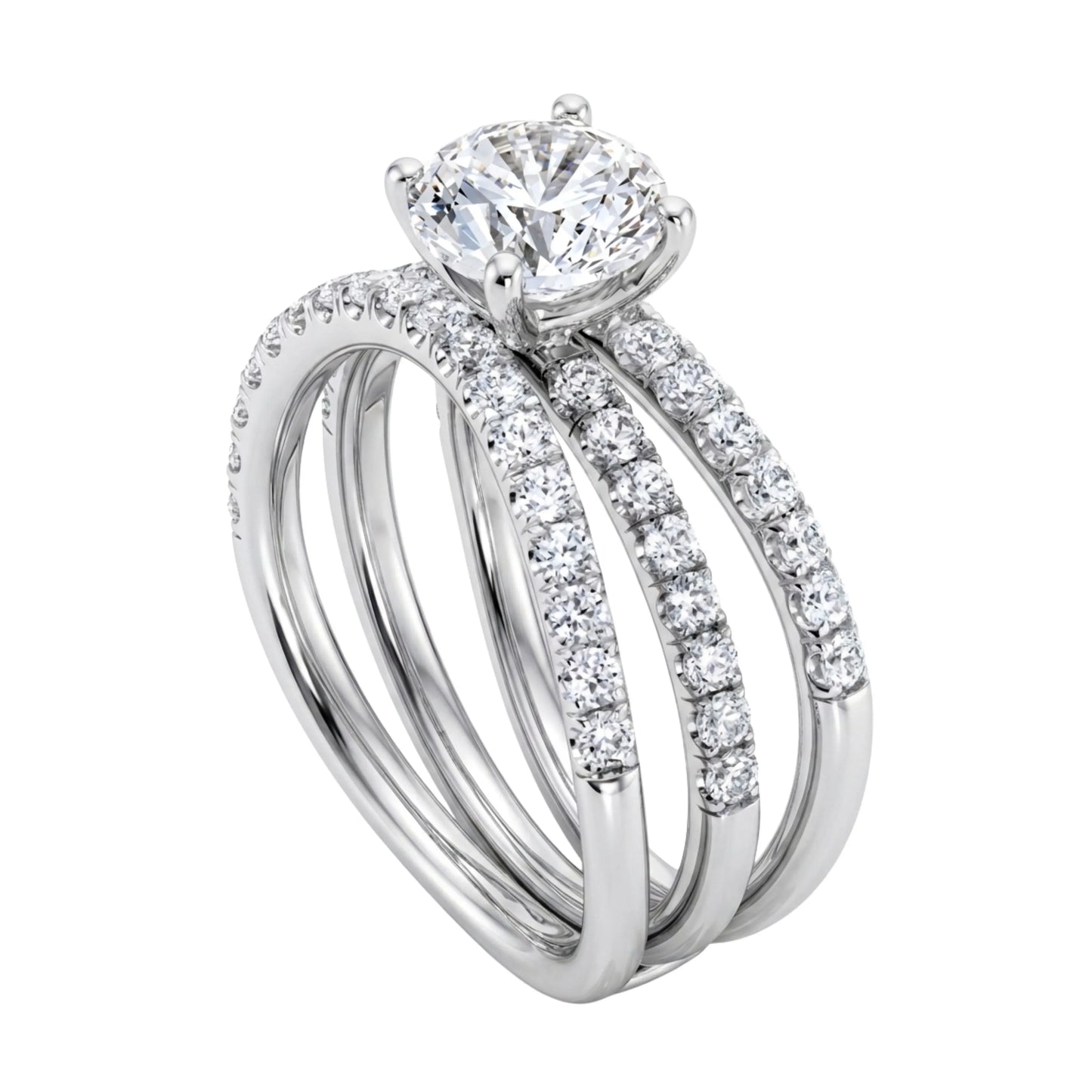 Radiant Triple Stack Bridal Ring