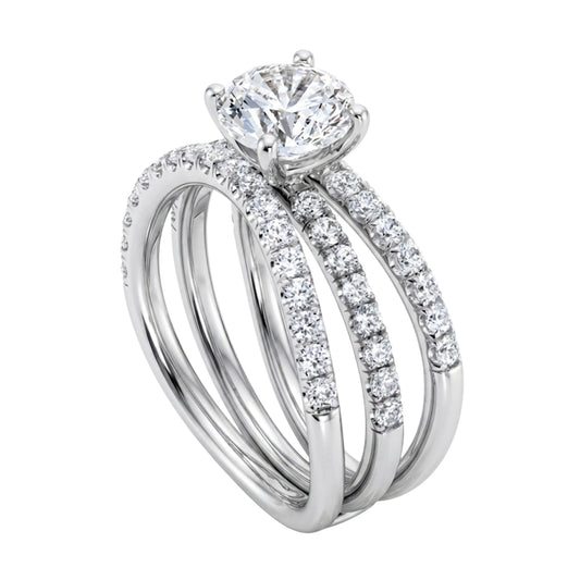 Radiant Triple Stack Bridal Ring