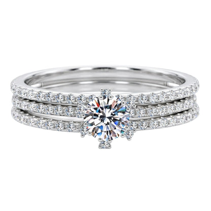 Stellar Brilliance Stackable Bridal Ring